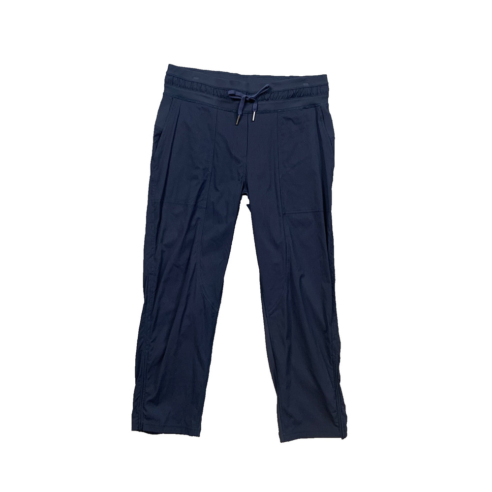 Lululemon Pants Women 8 Prussian Dance Studio Mid Rise Crop Drawstring Parachute
